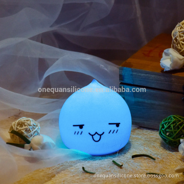2016 Waterdrop Silicon Night Light LED Colorful Changing Night Light Sensitive Tap Control water-drop Gift for every night